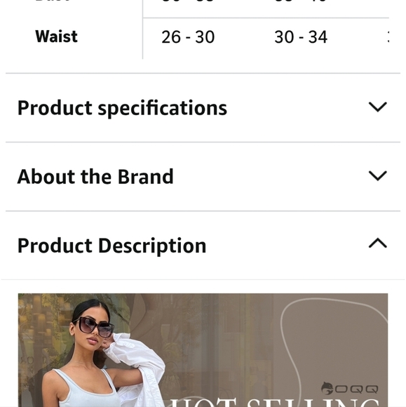 OQQ Elegant Ribbed Bodysuit Size S - Picture 7 of 7